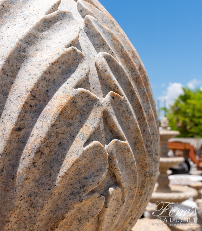 Marble Fountains  - Antique Gold Granite Fountain - MF-1274